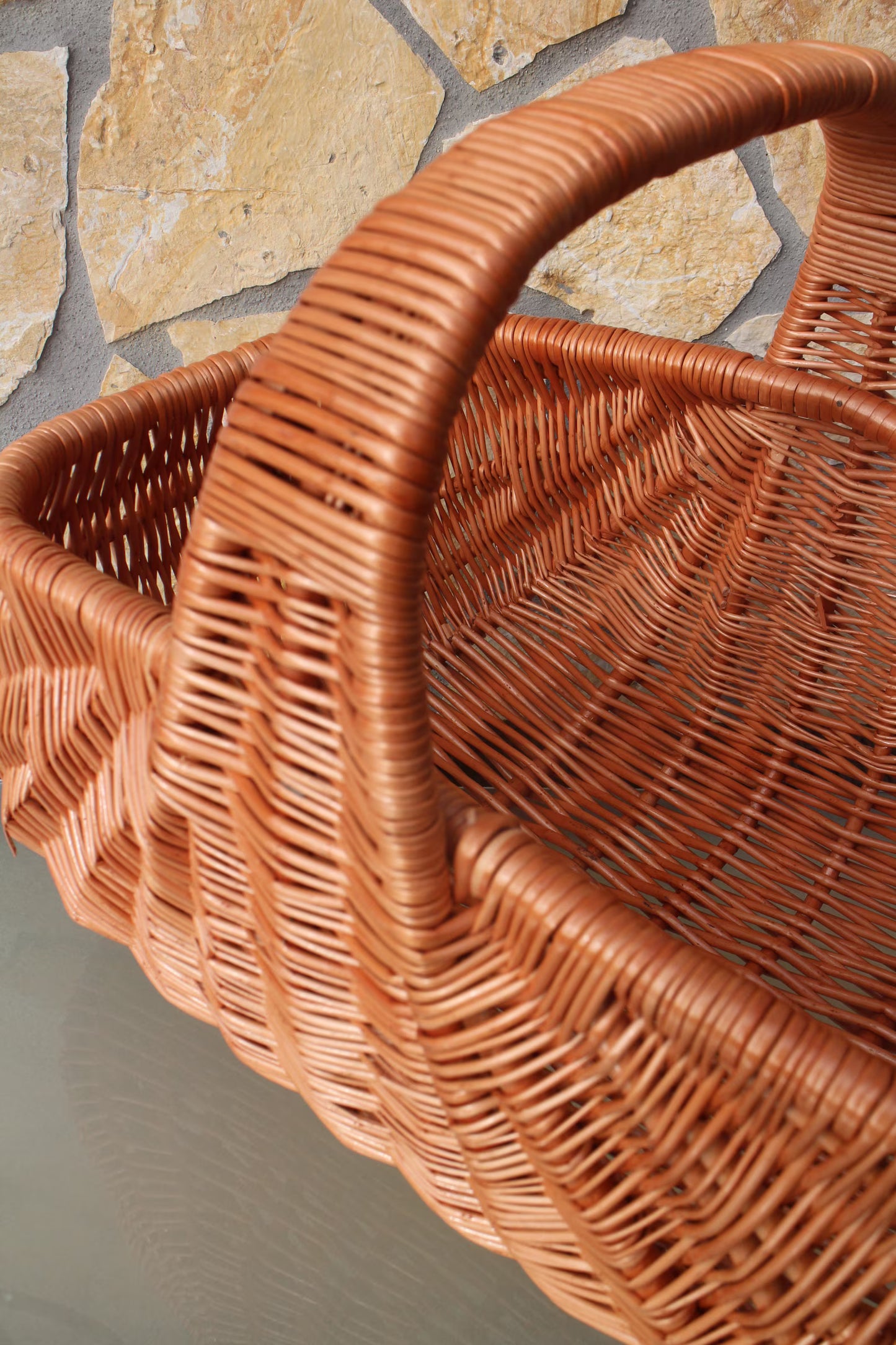 Panier à Provisions en Osier – Stable, Élégant & Fait Main