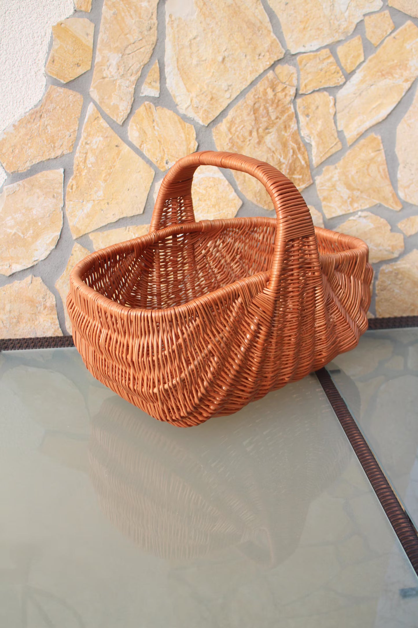 Panier à Provisions en Osier – Stable, Élégant & Fait Main