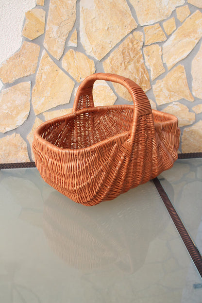 Panier à Provisions en Osier – Stable, Élégant & Fait Main