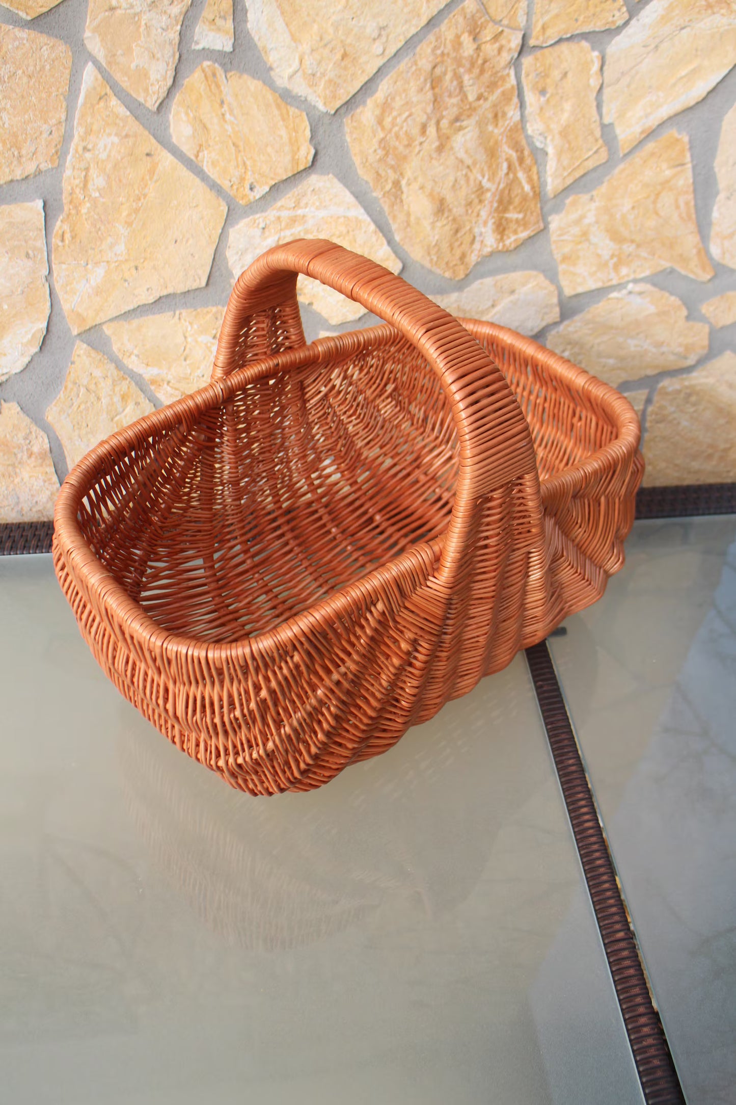 Panier à Provisions en Osier – Stable, Élégant & Fait Main