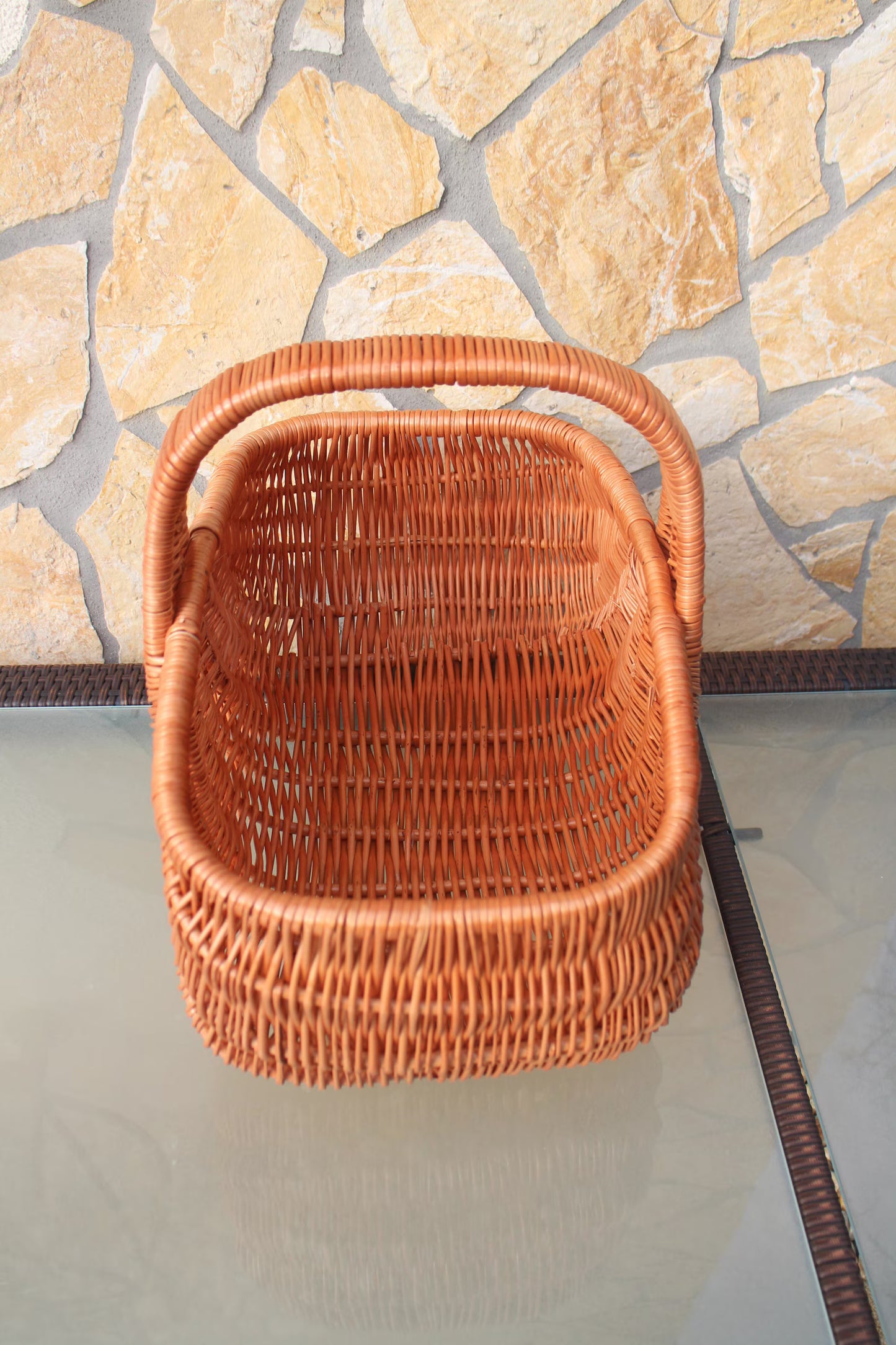 Panier à Provisions en Osier – Stable, Élégant & Fait Main