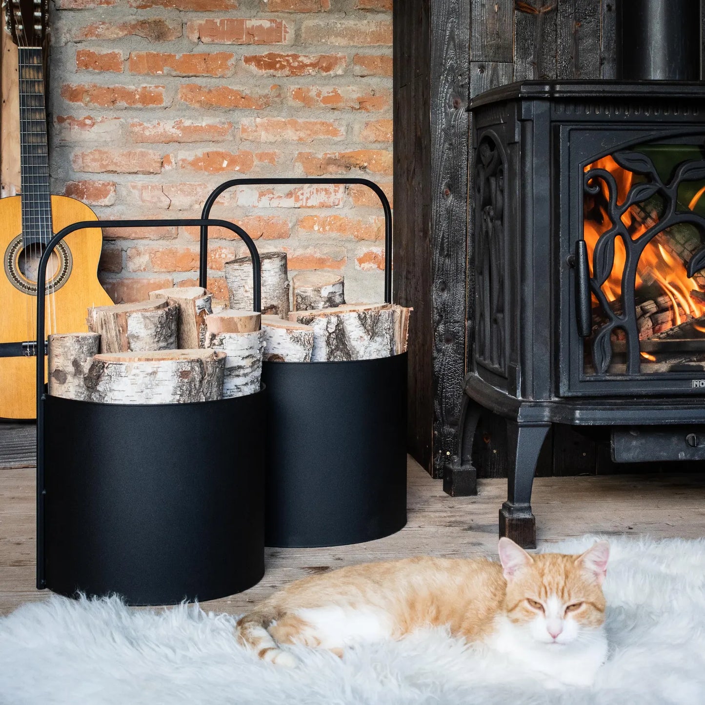 Panier en Métal Noir – Seau Décoratif Polyvalent pour la Maison